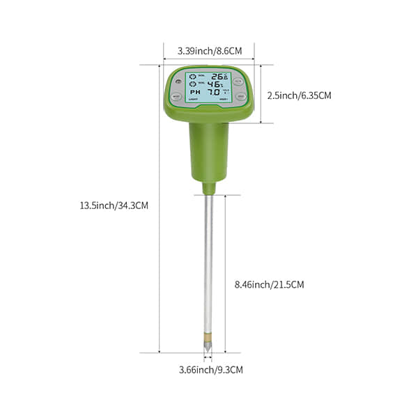 Smart Soil Moisture Meter - Temp, Humidity & Sunlight Analyzer
