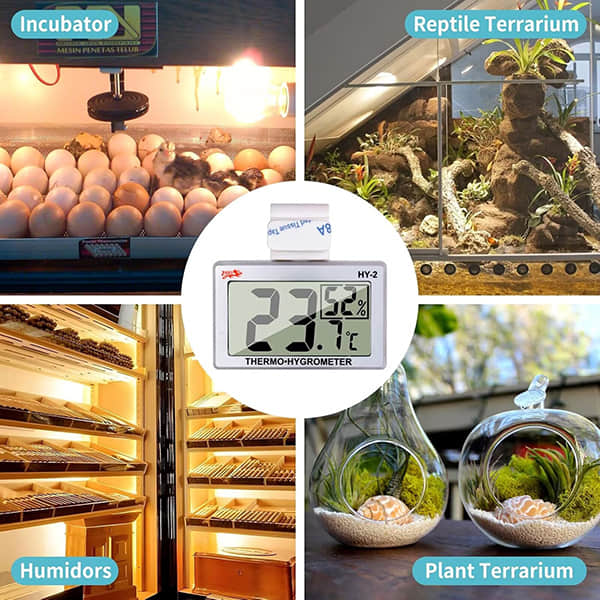  Reptile Tank Monitor - Mini Temperature & Humidity Gauge 