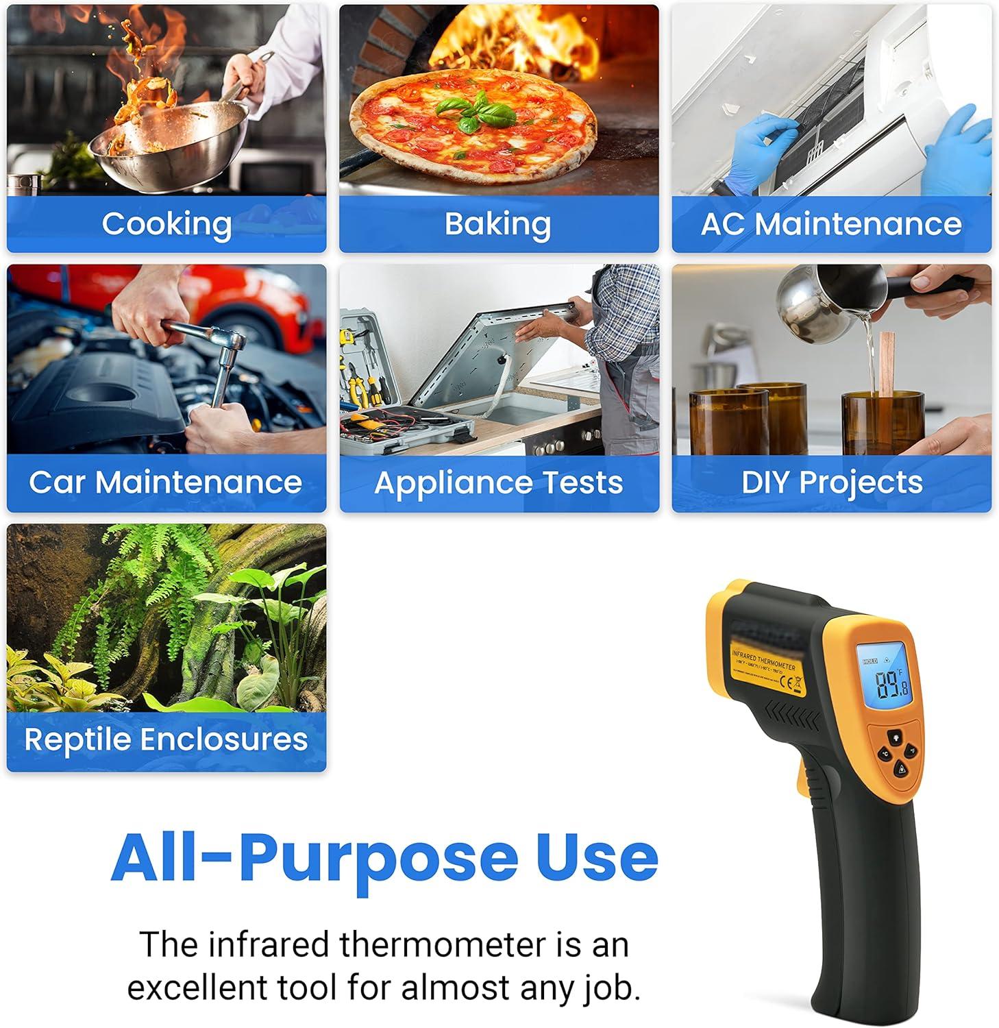 Dual-Laser IR Thermometer - Non-Contact -50°C~450°C