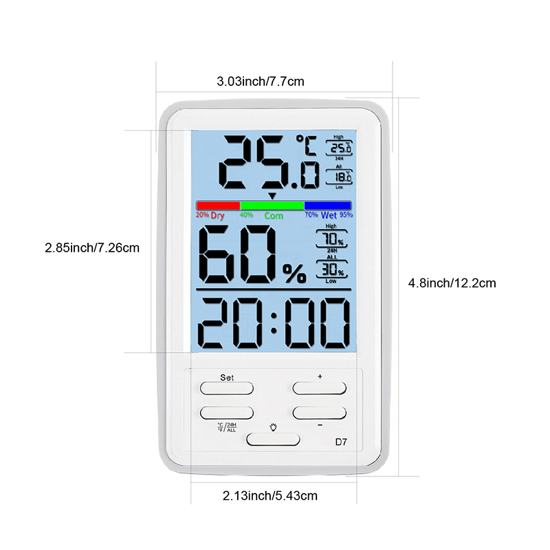 Acurite Digital Indoor Outdoor Thermometer with Humidity Monitor D7