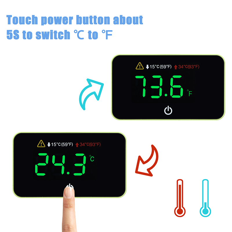 Fish Tank Thermometer with Alarm AT2