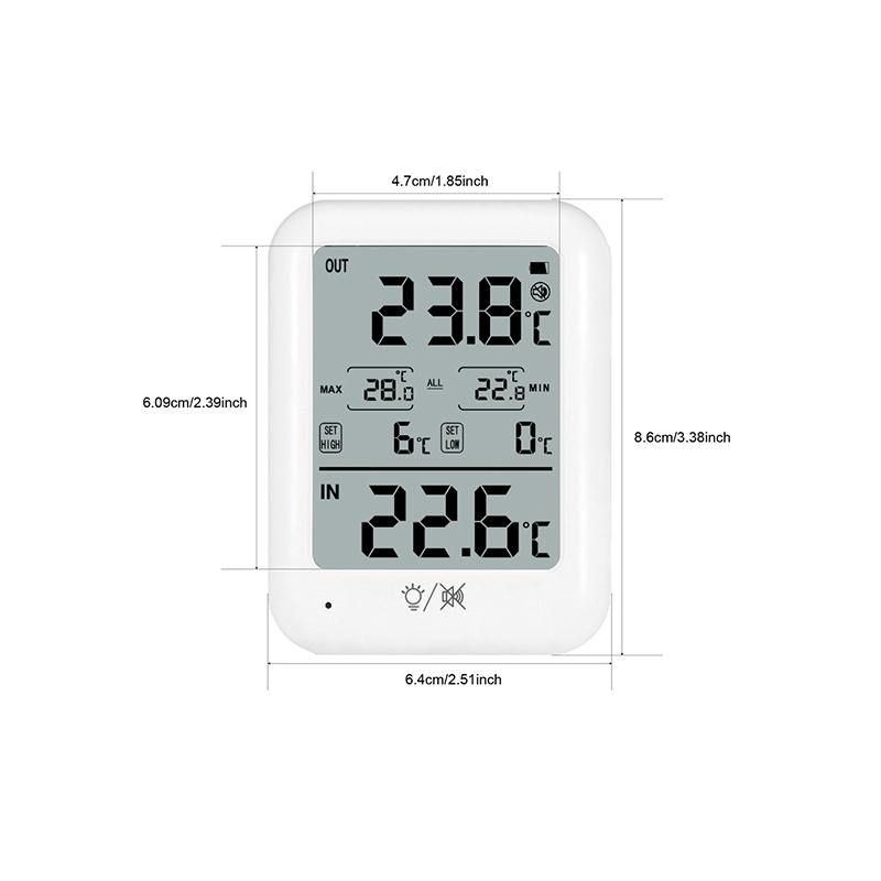 Digital Fridge Thermometer with LED Display AL8B